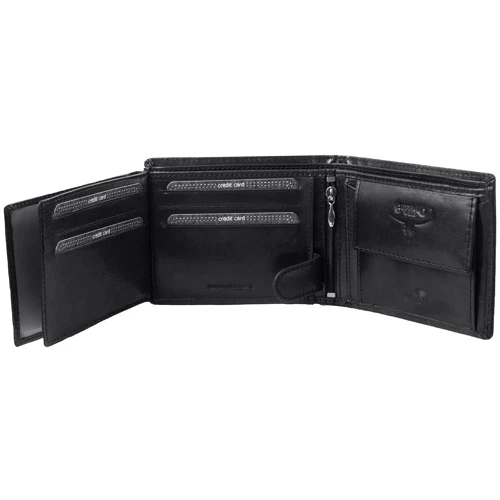 Чоловіче портмоне Buffalo Wild чорне (DNKN992-BW-black): Формат гаманця вертикальний