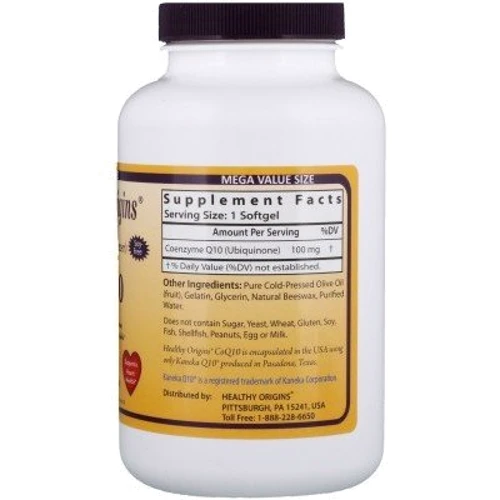 Healthy Origins CoQ10 (Kaneka Q10®) 100 mg 60 caps Коензим Q10: Тип Коензим