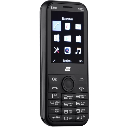 Мобильный телефон 2E E240 2022 Black: Вес 94 г
