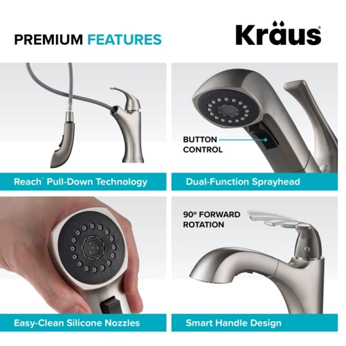 Смеситель для кухонной мойки Kraus KPF-2252SFS