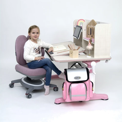 Парта SingBee Q-Assembly L Pink (SBS-602-PK): Особенности Регулировка угла наклона столешницы, Регулировка высоты