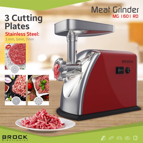 Мясорубка BROCK MG 1601 SS: Дополнительные возможности функция Реверс, Прорезиненные ножки