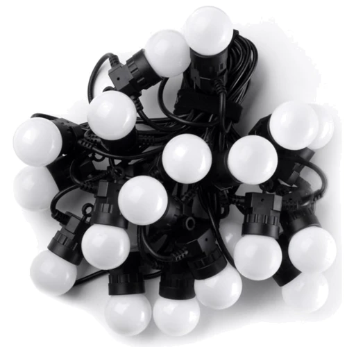 Гирлянда Smart LED Twinkly Festoon RGB 20 G45 Gen II IP44 10м кабель черный: Длина, м 10