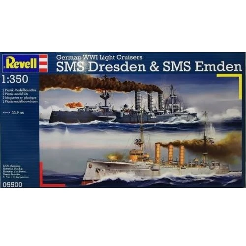 Набор моделей Revell Немецкие крейсеры Дрезден и Эмден 1:350 (05500)