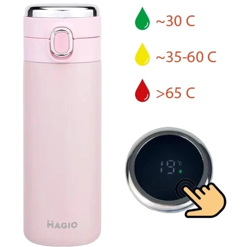 Термос Magio Smart вакуумный с термодатчиком розовый 400 мл (MG-1047P): Тип термос