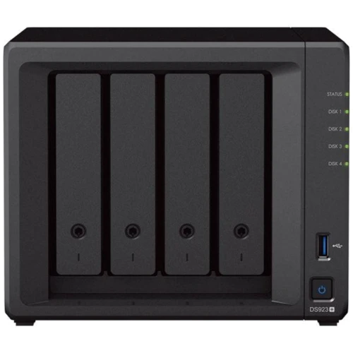 Мережевий накопичувач (NAS) Synology DiskStation DS923+: Слоти для дисків 4 x 2,5" или 3,5" HDD/SSD, 2хM.2 2280 NVMe SSD
