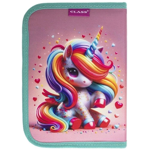 Пенал CLASS Cute Unicorn з 2 відворотами (25201C)
