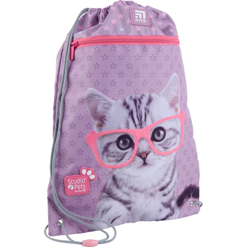 Сумка для взуття з кишенею Kite Education Studio Pets SP21-601M-1: Матеріал поліестер