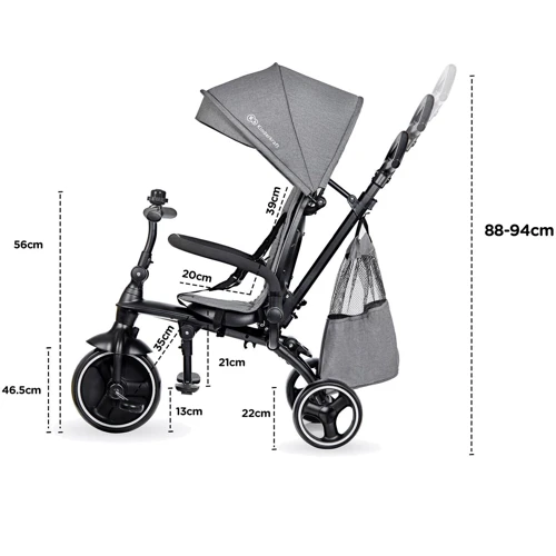 Трехколесный велосипед Kinderkraft Jazz Grey (KKRJAZZGRY0000): Тип Велосипед-коляска