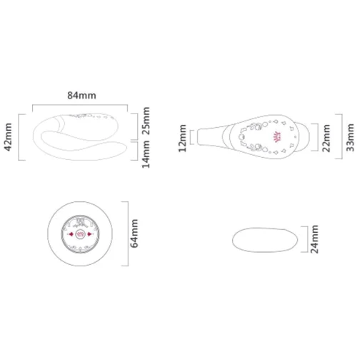 Вібратор ZALO FANFAN для пар блакитний
