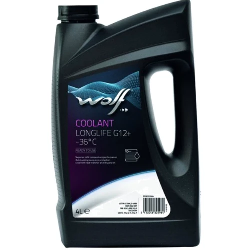 Охолоджуюча рідина WOLF COOLANT LONGLIFE G12+ -36°C 4Lx4