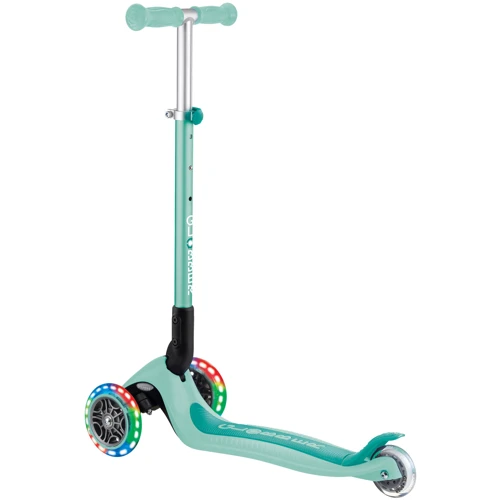 Самокат GLOBBER серии PRIMO FOLDABLE LIGHTS, мятный, 3 колеса с подсветкой 50 кг 3+ (432-206-3)