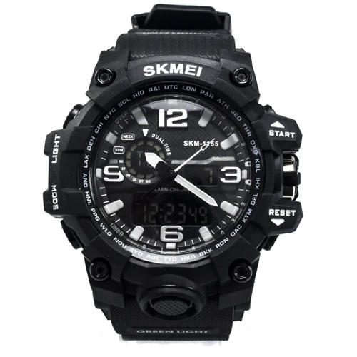 Наручний годинник Skmei 1155 Black White: Механізм кварцовий