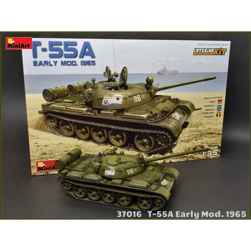 Сборная модель MiniArt Советский средний танк Т-55А образца 1965 г., ранний с интерьером (MA37016): Производитель MiniArt
