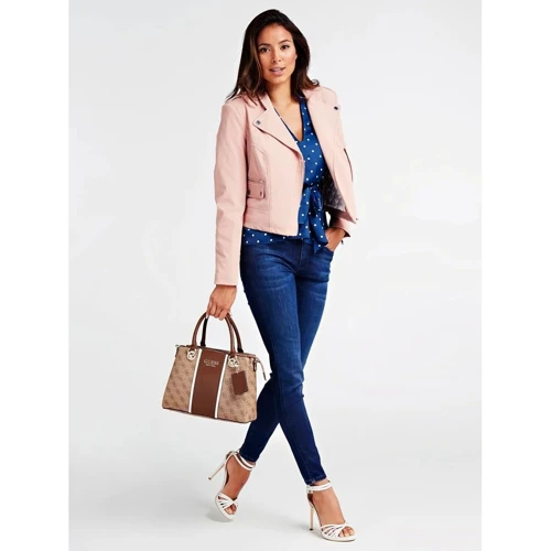 Женская сумка тоут Guess Cathleen 3 Compartment Satchel коричневая (HWSG7737060-BRO): Тип Сумки