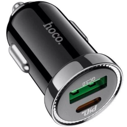Зарядное устройство Hoco Car Charger Z44 Leading USB+USB-C 20W Black (S25727): Тип автомобильное
