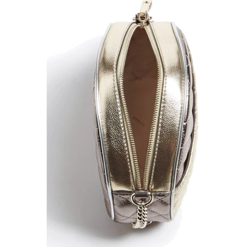 Женская сумка кросс боди Guess Brielle Mini Crossbody золотистая HWMG7581690-GDM): Тип ручки На цепочке, Без ручки, Плечевой ремень