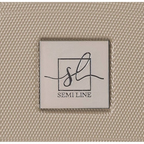 Чемодан Semi Line 24" (M) Champagne/Black шампань/черный (T5674-3): Застежка Молния