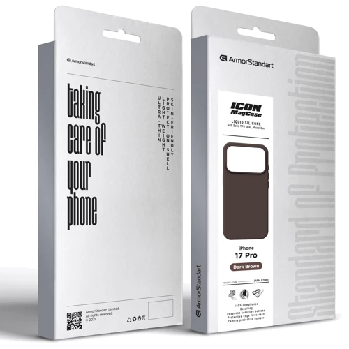 Чехол для iPhone ArmorStandart ICON2 MagCase Dark Brown for iPhone 17 Pro (ARM87082)