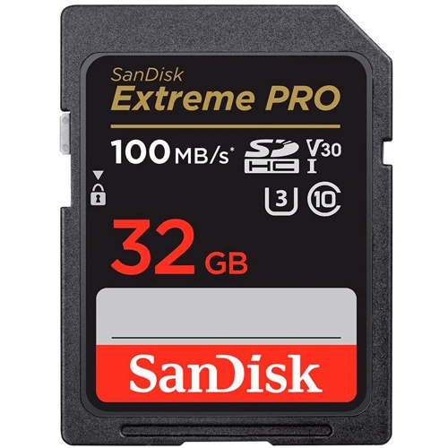 Карта памяти SanDisk 32GB SDHC Class 10 UHS-I U3 V30 Extreme Pro (SDSDXXO-032G-GN4IN)