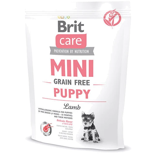 Сухой корм для щенков миниатюрных пород Brit Care Mini Grain Free Puppy с ягненком 0.4 кг (8595602520145)