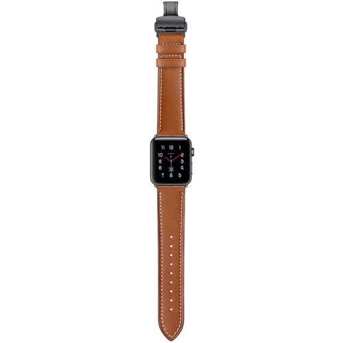 Аксессуар для Watch Luxury Italy Leather Strap Brown (BLAP181186) for Apple Watch 42/44/45/49mm Ultra фото 6