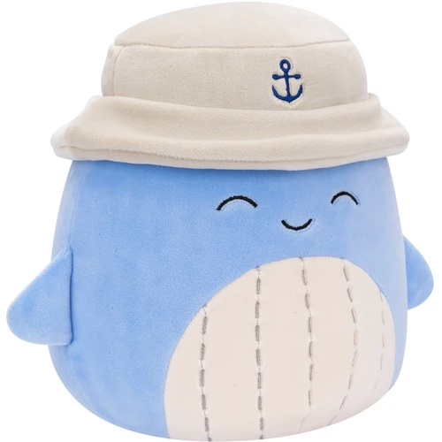 Мягкая игрушка Squishmallows Синий кит Самир в панаме 19 см (SQCR06593) фото 6