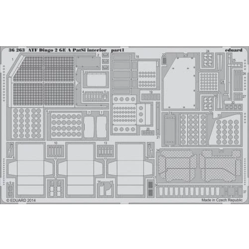 Набор фототравления Eduard 1/35 ATF Dingo 2 GE A PatSi интерьер (Revell) EDU-36263