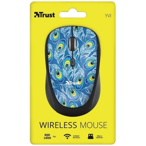 Мишка Trust Yvi Wireless Mouse Peacock (23388): Максимальна роздільна здатність сенсора, dpi 1600