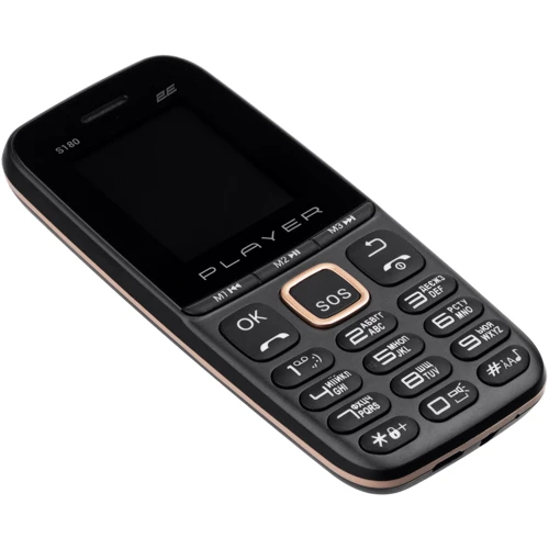 Мобільний телефон 2E S180 2021 DualSim Black & Gold (UA UCRF): Кількість SIM-карт 2