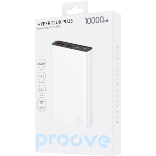 Внешний аккумулятор Proove Power Bank 10000mAh Hyper Flux Plus 22.5W White (PBF122120002) фото 1