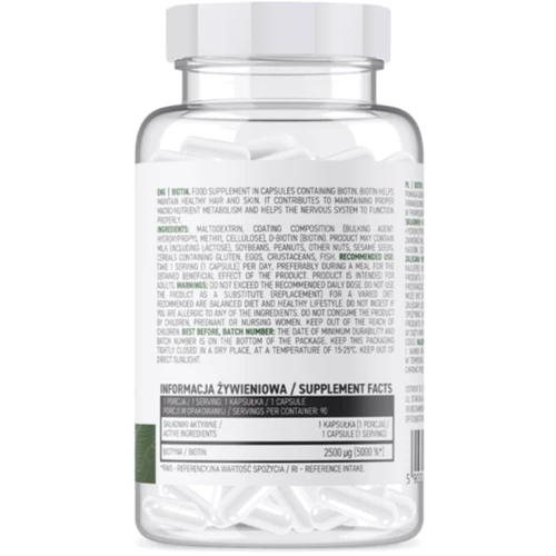 OstroVit Biotin Биотин 90 веганских капсул: Тип Витамин B