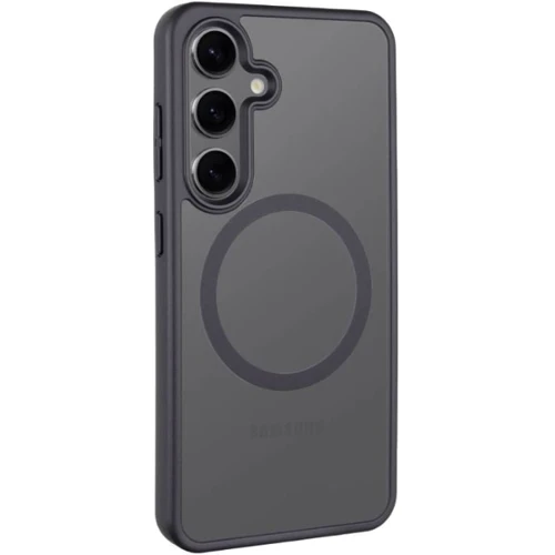 Чехол для телефонов Mobile Case TPU+PC Metal Buttons with MagSafe Colorful Black for Samsung S936 Galaxy S25 Plus