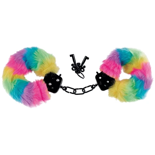 Pipdream Pride Play Set Маска - меховые наручники и маска на глаза