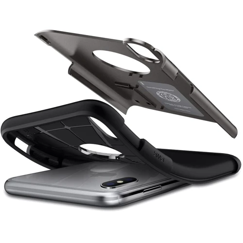 Чехол для iPhone Spigen Slim Armor Gunmetal (064CS24528) for iPhone XR: Материалы поликарбонат и полиуретан