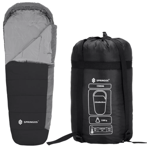 Спальний мішок Springos CS0046 0 ...+10 °C R Black/Grey