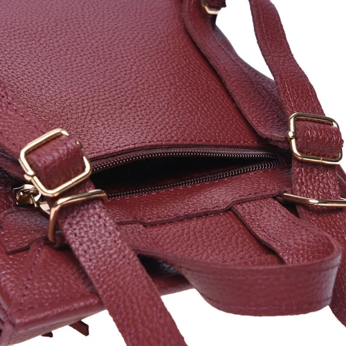 Женский рюкзак Ricco Grande бордовый (1L915-burgundy): Застежка Молния