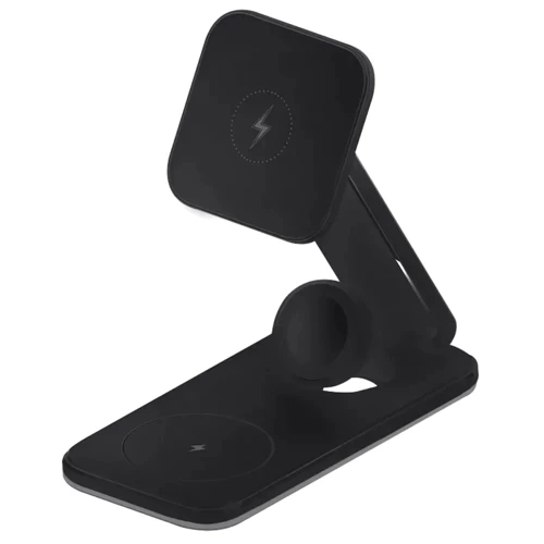 Зарядное устройство Proove Wireless Charger Energy Fold 15W Black for iPhone 16 I 15 I 14 I 13 I 12 series, Apple Watch and Apple AirPods
