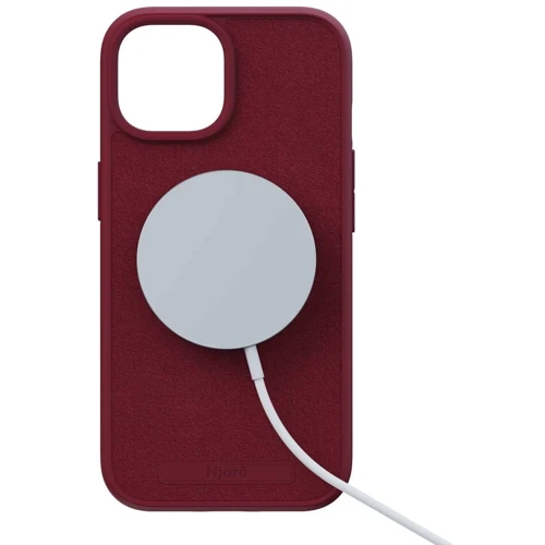 Чехол для iPhone Njord Suede MagSafe Case Crimson Red (NA54SU11) for iPhone 15 Pro Max фото 5