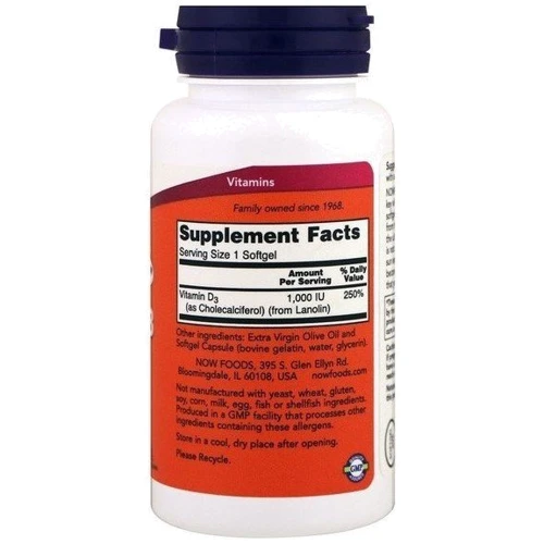 Now Foods Vitamin D-3 1,000 IU Softgels 360 caps (Витамины)(78468980) Stylus approved: Производитель NOW Foods