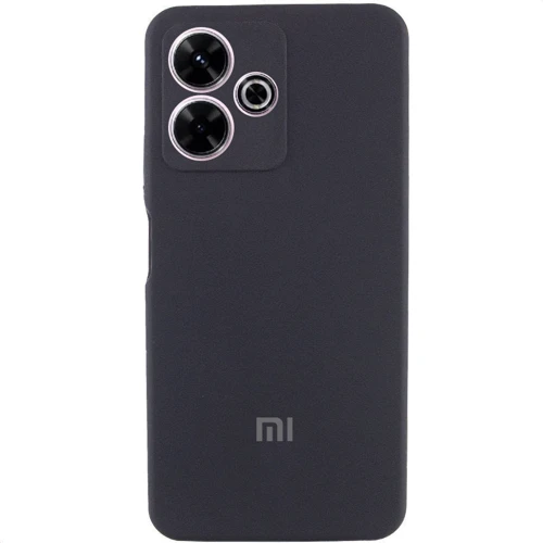 Чехол для телефонов Lakshmi Premium Silicone Case with Logo Full Camera Black for Xiaomi Redmi 13 4G / Poco M6 4G