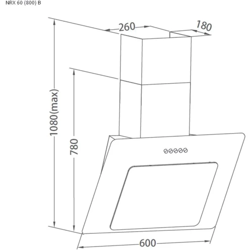 Вытяжка Pyramida NRX 60 (800) B GBL фото 5