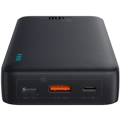 Внешний аккумулятор Baseus Power Bank 20000mAh Airpow 20W Black (P10022804113-00): Особенности Компактный размер, Индикатор заряда