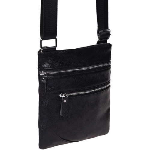 Мужская сумка планшет Borsa Leather черная (K1307-black): Пол Мужской