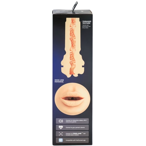 Мастурбатор-ротик Kiiroo Feel Mouth с всасывающей интерактивной насадкой PowerBlow Combo Set