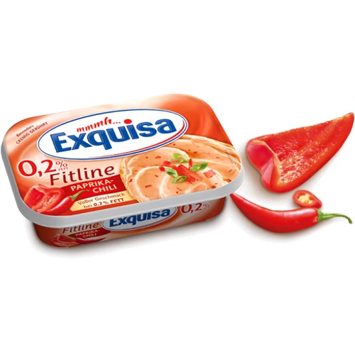 Сир вершковий Exquisa Fitline 0.2% Паприка-Чилі 175 г (WT3063): Вага нетто 175 г