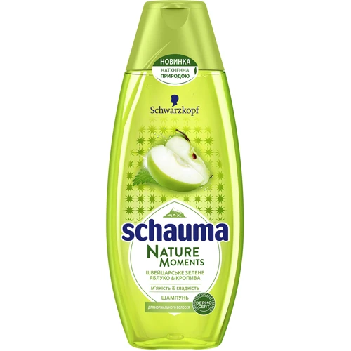 Schwarzkopf Schauma Nature Moments Shampoo 400 ml Шампунь для нормальных волос Зеленое яблоко и кропива