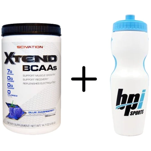 Амінокислота для спорту Scivation Xtend BCAAs 416 g /30 servings/ Blue Raspberry+BPI 650 ml White