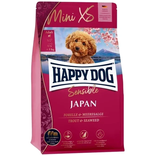 Сухий корм Happy Dog Sensible Mini XS Japan для собак дрібних та дуже дрібних порід курча з фореллю та водоростями 1.3 кг (60942)