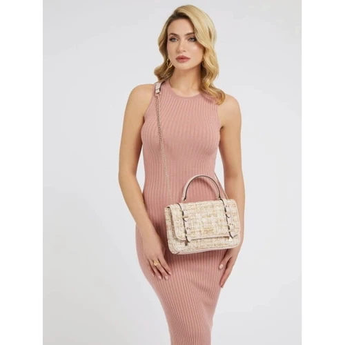 Женская сумка через плечо GUESS ADAM CONVERTIBLE XBODY FLAP золотая (HWTG8694210-GDM): Материал Текстиль
